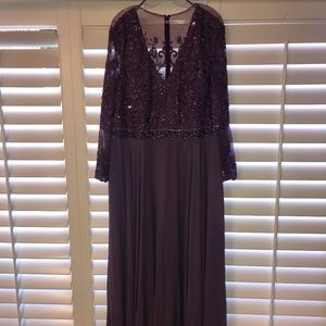 Beautiful Plus size purple beaded dress